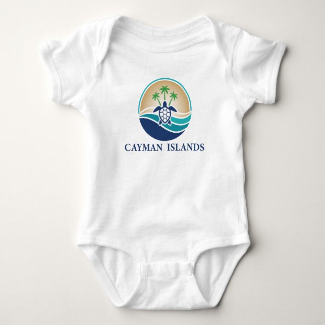 Body Para Bebê Ilhas Cayman Caribe (Frente)