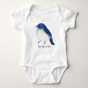 Body Para Bebê Ilustração Blue Bird of Love, Blue Bird of