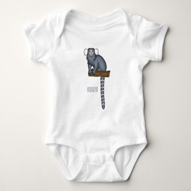 Body Para Bebê Ilustração comum de desenho animado (Frente)