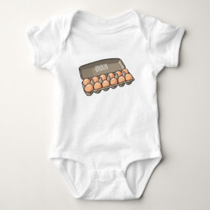 Body Para Bebê Ilustração da cartonagem de ovo