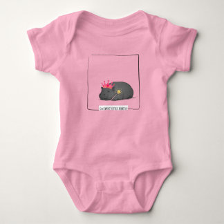 Body Para Bebê Ilustração da Princesa Hipopótamo Pigmeu Bebê