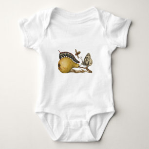 Body Para Bebê Ilustração de Arte da Lagarta da Borboleta de Ab