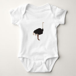Body Para Bebê Ilustração de aves de avestruz