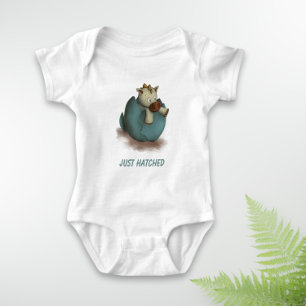 Body Para Bebê Ilustração de Bebê Dragão Recém-Nascido Fofo Recém