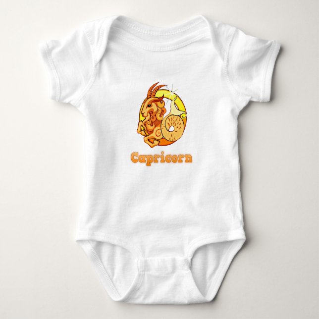Body Para Bebê Ilustração de Capricórnio (Frente)
