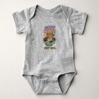 Body Para Bebê Ilustração de Comida Confortável Fofa