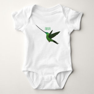 Body Para Bebê Ilustração de desenho animado de beija-flor-espada