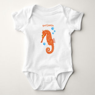 Body Para Bebê Ilustração de desenho animado de bolhas de cavalo-