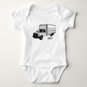 Body Para Bebê Ilustração de desenho animado de caminhão