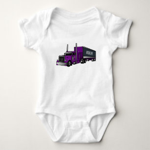 Body Para Bebê Ilustração de desenho animado de caminhão semirreb