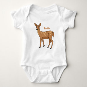 Body Para Bebê Ilustração de desenho animado de cervo pintado