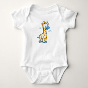 Body Para Bebê Ilustração de desenho animado de girafa bebê fofa