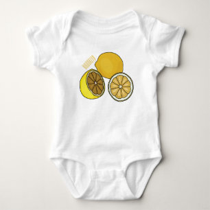 Body Para Bebê Ilustração de desenho animado de limão