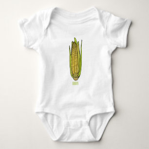 Body Para Bebê Ilustração de desenho animado de milho