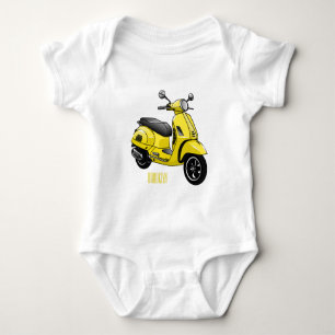 Body Para Bebê Ilustração de desenho animado de motocicleta