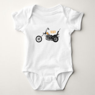 Body Para Bebê Ilustração de desenho animado de motocicleta Chopp