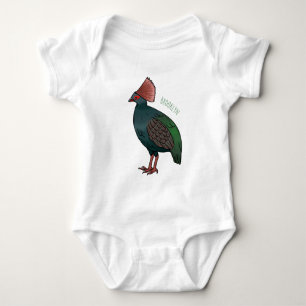 Body Para Bebê Ilustração de desenho animado de pássaros de papag
