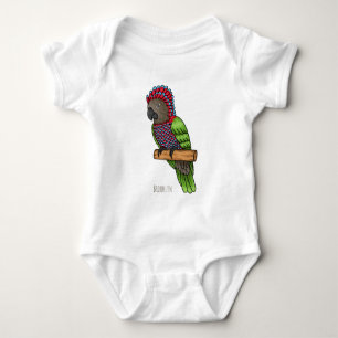 Body Para Bebê Ilustração de desenho animado de pássaros-papagaio