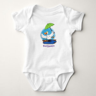 Body Para Bebê Ilustração de desenho animado de pato engraçado
