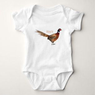 Body Para Bebê Ilustração de desenho animado de pheasant de pesco