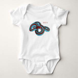 Body Para Bebê Ilustração de desenho animado do cobra de garter d