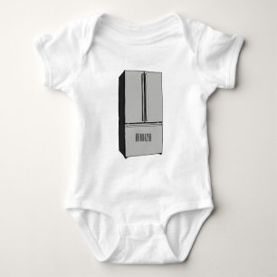Body Para Bebê Ilustração de desenho animado do frigorífico franc