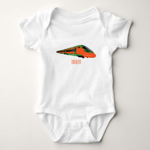 Body Para Bebê Ilustração de desenho animado do trem de bala