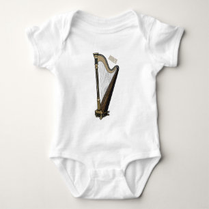 Body Para Bebê Ilustração de desenho animado Harp