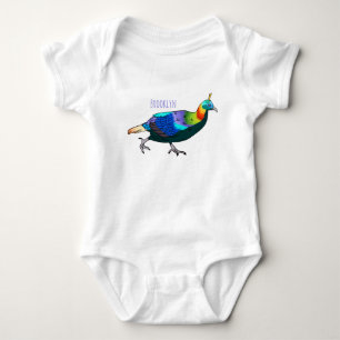 Body Para Bebê Ilustração de desenho animado monal de aves do Him