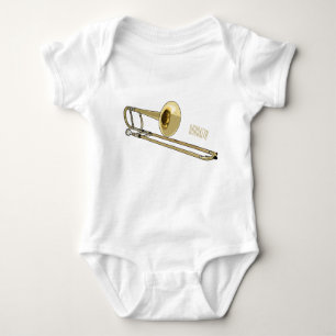 Body Para Bebê Ilustração de desenho animado Trombone