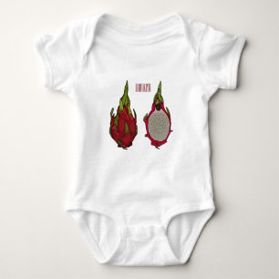 Body Para Bebê Ilustração de desenho de fruta do dragão
