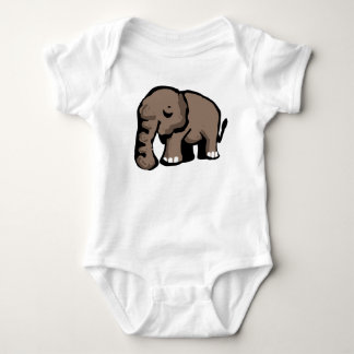 Body Para Bebê Ilustração de Elefante de Desenho Animado Fofo Bod