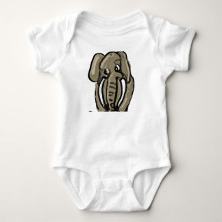 Body Para Bebê Ilustração de Elefante Desenhada à Mão e Fofa