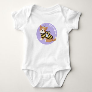 Body Para Bebê Ilustração de Halloween: Boo-Woof (Welsh Corgi)