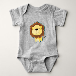 Body Para Bebê Ilustração de Leão Fofo