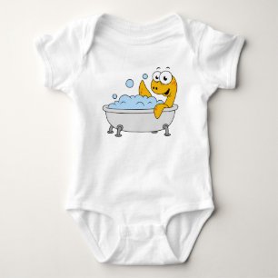 Body Para Bebê Ilustração De Um Monstro De Ness Do Banho.