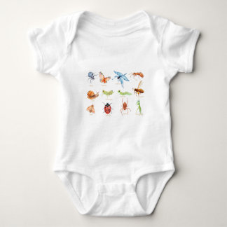 Body Para Bebê Ilustração do inseto da aguarela