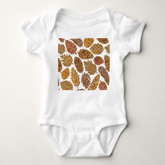 Body Para Bebê Ilustração do padrão de pinhas.