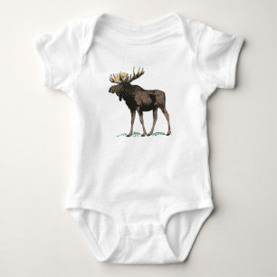 Body Para Bebê ilustração dos alces