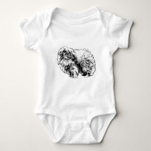 Body Para Bebê Ilustração Pekingese Toy Dog