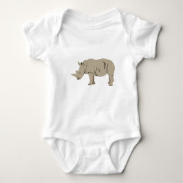 Body Para Bebê Ilustração Rinoceronte