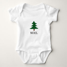 Body Para Bebê Ilustração Simples da Árvore de Natal NOEL