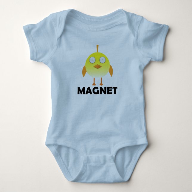 Body Para Bebê Ímã de Garota - Bodysuit de Jersey de Bebê (Frente)