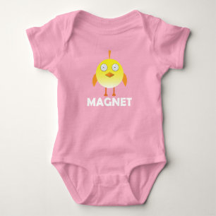 Body Para Bebê Ímã de Garota - Bodysuit de Jersey de Bebê