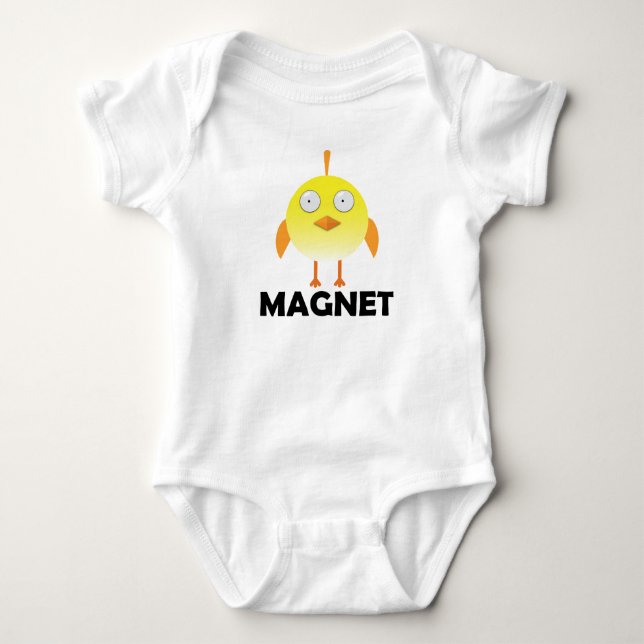 Body Para Bebê Ímã de Garota - Bodysuit de Jersey de Bebê (Frente)