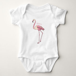 Body Para Bebê Imagem de desenho animado de pássaro Flamingo