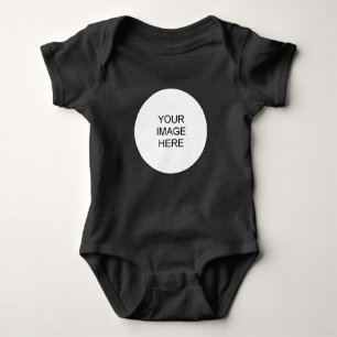 Body Para Bebê Imagem de Texto Personalizada Jersey Unisex de Peç