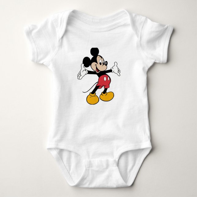 Body Para Bebê Imagem do mouse Mickey, uma peça (Frente)