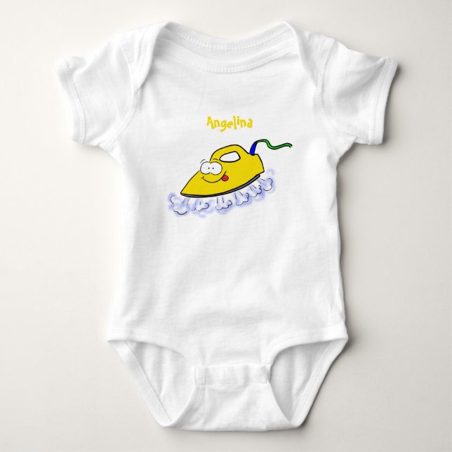 Body Para Bebê Imagem engraçada da lavanderia de ferro (Frente)