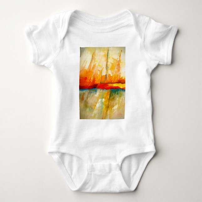 Body Para Bebê Impressão Abstrato moderna (Frente)